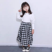 Jargazol Fall Kids Clothes 2-7 Years Toddlerr Girls Clothing Set Fashion Long Sleeve Top&plaid Long Skirt Autumn Girl Outfits 2024 - buy cheap