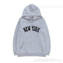 New Colors Sweatshirts Women New York Printing Hooded Female Cotton Thicken Pullover Hoodies Lady Autumn Tops 2024 - buy cheap