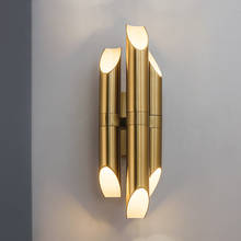 Lâmpada de parede moderna ouro arandela para o quarto cabeceira design criativo casa decoração luz led iluminação interior lustre luxo 2024 - compre barato