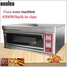 Xeoleo forno elétrico de pizza de alta capacidade, 220/380v 6500w, utensílios de cozinha e restaurante, camada única de aço inoxidável 2024 - compre barato