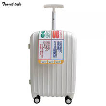 TRAVEL TALE-maleta giratoria de plástico ABS para ordenador, Maleta de viaje, caja de equipaje, color blanco, 20, 24 y 28 pulgadas 2024 - compra barato