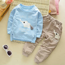 NEW Children Spring Clothing Long Sleeved Cartoon Animal Clothes Suit Kids Boys Coat + Trousers Set 2-5Y Baby Cotton Outwear 2024 - buy cheap