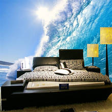 Diantu   Custom 3d The Deep Blue Sea surf ocean waves large murals TV backdrop photo wallpaper wall mural papel de parede 2024 - buy cheap