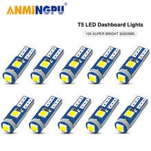 ANMINGPU 10x Signal Lamp Led T5 W3W Canbus 3030SMD W3W W1.2W Led Bulb Car Interior Light Wedge Dashboard Warming Indicator Lamp 2024 - buy cheap