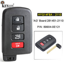 KEYECU-tarjeta inteligente HYQ14FBA 281451-2110 89904-0E121, reemplazo de llave remota sin llave para Toyota Highlander Kluger 2014-2019 2024 - compra barato
