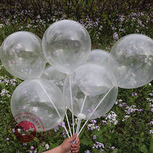 50pcs/lot thickened round transparent latex balloons birthday decoration wedding arrangement baby shower globos kids toys 2024 - buy cheap