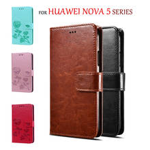 Flip Case For Huawei nova 5 5i 5T 5z Premium PU Leather Coque Case For Huawei nova 5i 5 Pro Wallet Phone Pouch Cover Funda Capas 2024 - buy cheap