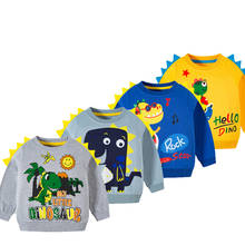Children Sweatshirts Baby Boys Autumn and Winter Cartoon Dinosaur Print Sweatshirts Kids T Shirts Blouse Clothes 2-8 Years 2024 - buy cheap