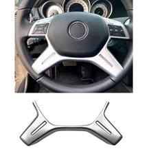 Car Silver ABS Steering Wheel Frame Trim Cover Sticker for Mercedes Benz C E GLK CLS M Cl W204 W212 2024 - buy cheap