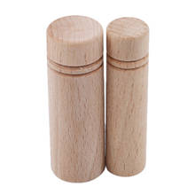 Caja de madera para almacenamiento de agujas de coser, caja de hilo de madera de cuero artesanal hecha a mano, nueva 2024 - compra barato