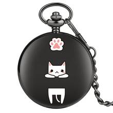 White Cat Necklace Male Pocket Watch cadenas de acero inoxidable para mujer Female Pendant Watches Cute Fob Clock orologio donna 2024 - buy cheap