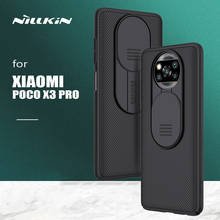 Nillkin capa para xiaomi poco x3 pro, capa para câmera deslizante, slim, pc, capa de telefone para xiaomi poco x3 pro, proteção de lentes 2024 - compre barato