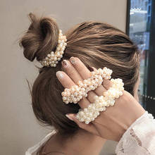 Woman Elegant Pearl Hair Ties Beads Girls Scrunchies Rubber Bands Ponytail Holders Hair Accessories Elastic Hair Band Gifts 2024 - buy cheap