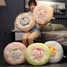 40CM Cute Donut Pillow Cushion Cartoon Animal Donut 2 in 1 Throw Pillow Soft Chair Cushion Home Sofa Decor For Kids Gifts 2024 - buy cheap