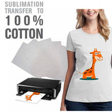 Papel de transferencia para camisetas A4, papel de inyección de tinta para imprimir, tela de algodón 100% de Color claro, novedad 2024 - compra barato