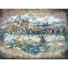 New 5d diamond embroidery Jesus Last Supper diamond painting Religious full square/round drill mosaic cross stitch art FH166 2024 - buy cheap