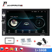 AMPrime-reproductor Multimedia para coche, autorradio 2 din con Android, 7 pulgadas, bluetooth, Aux, FM, USB, mirror link, Audio MP5 2024 - compra barato