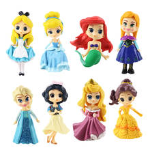 Q Version Disney Princess Action Figures For Girl Boy Toys Cinderella Snow White Belle Figurine Pvc Doll Collection Model Toys 2024 - buy cheap