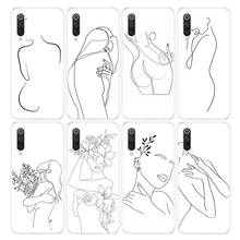 Funda de dibujo de líneas abstractas para mujer, funda de teléfono para Xiaomi Redmi Note 10, 9, 9S, 8, 8T, 7, 6, 5, 6A, 7A, 8A, 9A, 9C, K20, K30 Pro Lite 2024 - compra barato