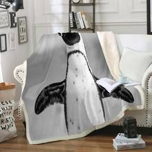 Одеяло Пингвин животных детское одеяло шерпа Флисовое одеяло милый детский свитер с рисунком пингвина одеяло, мягкая, удобная, постельное одеяло для мальчиков и девочек 2024 - купить недорого