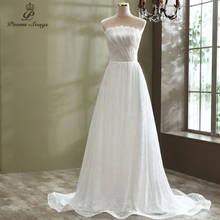 Elegant strapless Lace wedding dress  A_line style wedding gowns marriage elegant bride dress vestidos de novia 2024 - buy cheap