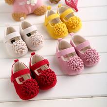 Candy Colors Newborn Baby Prewalker Soft Bottom Anti-slip Shoes Footwear Classic Princess Girl Crib Mary Jane Big Flower Shoes 2024 - buy cheap