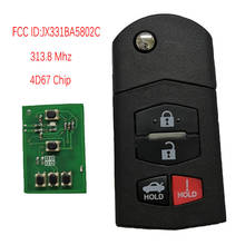 Llave remota de coche Datong World para Mazda FCC ID JX331BA5802C 313,8 Mhz 4D63 Chip Auto Control remoto inteligente reemplazar llave de coche 2024 - compra barato