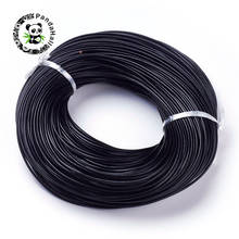 Pandahall-cordão de couro de vaca preto 100m, fio para fazer joias, materiais para cortar, 1.2mm/1.5mm, 2mm 2024 - compre barato