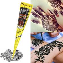 310 Quality Black Brown Red White Henna Cones Indian Henna Tattoo Paste For Temporary Tattoo body art Sticker Mehndi Body Paint 2024 - buy cheap
