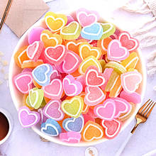 10/20Pcs Cute Heart Candy Flatback Resin Cabochon Simulation Mini Food Embellishments For Scrapbooking Diy Accessories Charms 2024 - buy cheap