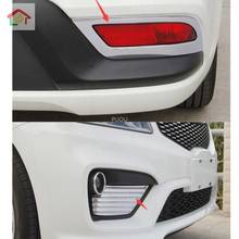 ABS хром для Kia Rio 4 X-line 2017 2018 2019 автомобильный внешний Стайлинг передний лампа заднего противотуманного фонаря крышка отделка рамка аксессуары 2024 - купить недорого