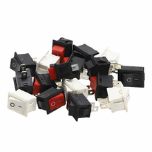 5pcs KCD1 Rocker Switch Push Button Mini Switch 6A-10A 250V KCD1-101 2Pin Snap-in On/Off 21*15MM Black Red White 2024 - buy cheap