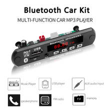 Kebidu mp3 player 5v ou 12v, bluetooth, rádio fm, mp3, placa decodificadora, tf, usb, 3.5mm, aux, áudio fm, para acessórios de carro 2024 - compre barato