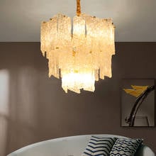 Postmodern copper chandelier Nordic light luxury creative crystal glass living room dining room bedroom lamp 2024 - buy cheap