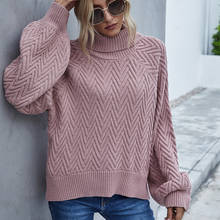 Women Turtleneck Sweaters High Quality Autumn Winter 2022 Pull Jumpers European Casual Loose Sweater Female Oversized Pullovers 2024 - buy cheap