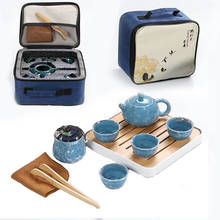 Juego de té Kung Fu de cerámica, tetera china de porcelana, tazas de té de Ceremonia de té con bolsa de viaje, envío gratis 2024 - compra barato