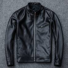 Black Slim 2020 Luxury Sheepskin Jackets Mens Casual Motorcycle Genuine Leather Bomber Aviator Jacket Biker Short Coats 2024 - buy cheap