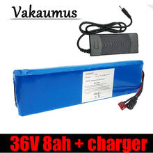 Vakaumus-batería de litio de 36V y 8ah, paquete de 10S, 3P, 42V, 8000mah, 18650 para Motor de bicicletas eléctricas/Scooters, Etc. Con cargador BMS de 15 A 2024 - compra barato