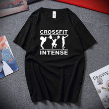 Summer Fitness Jersey 2019 Crossfit Intense Men T shirt Premium Cotton Short-sleeved T-shirt Top Fashion Tee shirt homme 2024 - buy cheap