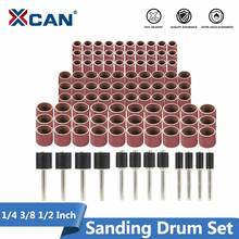 XCAN Abrasive Disc 1/4 3/8 1/2 Inch Sanding Drum Set With Sanding Mandrels Sanding Band Fits Dremel Rotary Tool 2024 - buy cheap
