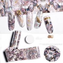 1 Roll 4*100cm Shell Starry Sky Nail Foils Marble Pattern Nail Art Transfer Stickers Decals Manicure DIY Decoration 2024 - buy cheap
