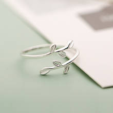Novo na moda prata cor folha anéis para mulheres casamento jóias anéis de dedo por atacado 2024 - compre barato