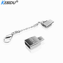 Kebidu mini cabo usb 2.0 fêmea para usb 3.1, tipo c macho, adaptador de cabo otg tipo-c, conversor de sincronização de dados, 2 peças 2024 - compre barato