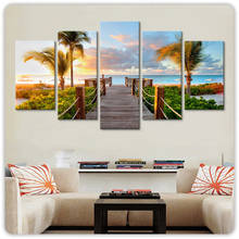 Художественная живопись на холсте, 5 шт., HD печать, морской пляж, пейзаж, картина, современное художественное оформление на стену, постер для комнаты 2024 - купить недорого