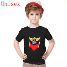 Camiseta de Manga corta para niños, camisa divertida de algodón 100%, con cuello redondo en 30 colores, estilo japonés, OVNI, Robot grandizer, para verano 2024 - compra barato