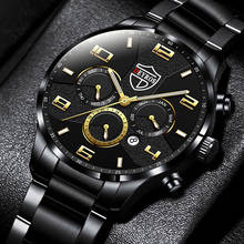 Fashion Mens Sports Watches Luxury Male Stainless Steel Analog Quartz Watch Men Business Casual Calendar Clock relogio masculino 2024 - buy cheap