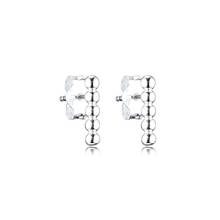 Row of Beads Stud Earrings 100% 925 Sterling-Silver-Jewelry Free Shipping 2024 - buy cheap