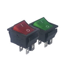 10pcs 20pcs KCD4 31*25mm DPST 4PIN 16A/250V Red/Green Snap-in ON/OFF Position Snap Boat Rocker Switch Copper feet 2024 - buy cheap