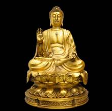 Estátua de buda de cobre puro, casa sakyamuni buddha, sala de estar, corredor de buda, ornamento de dome, ornamento protetor, ornamento seguro 2024 - compre barato