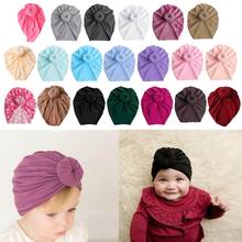 Suave sombrero recién nacido bebé turbante nudo sombrero infantes niños niño chica India sombrero accesorios de fotografía Accesorios 2024 - compra barato